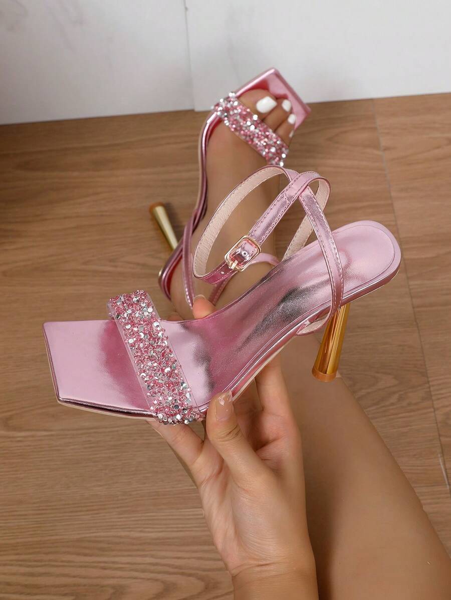 Women's Stylish Elegant 2025 High Heel Strap Sandals - 粉色 - 查看 1