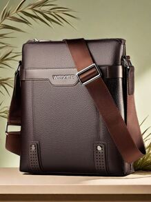 1 件单肩包/斜挎包/腰包/手提包/胸包，PU 防水耐磨材质，多个口袋和隔层，容量大，可调节便携肩带秋季吊带包冬季棕色包返校情人节礼物复古度假礼物包包斜挎包春季复古包学校用品钱包吊带包迷你包学生小包侧包钱包必需品商务小包复古包男士斜挎包