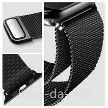 Pulseira Milanês Milanese Metal compatível Apple Watch Series 7 8 ultra 38 40 41 42 44 45 49 mm Relógio Smartwatch-Aço-METAL - roxo colorido - Visão 2