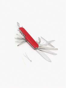 Navaja Tipo Suiza Commando 13 En 1 Acero Inoxidable Multiusos de Bolsillo Con Llavero - Rojo - Ver 5