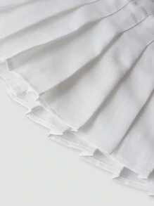 2入組黑白格子少女風百褶裙套裝，適用於青少年女孩 - 彩色 - 查看 6