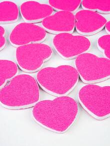 MAOMIA 20pcs Heart-Shaped Double-Sided Nail Files, Mini Buffing Blocks For Shaping And Smoothing Toenails And Fingernails