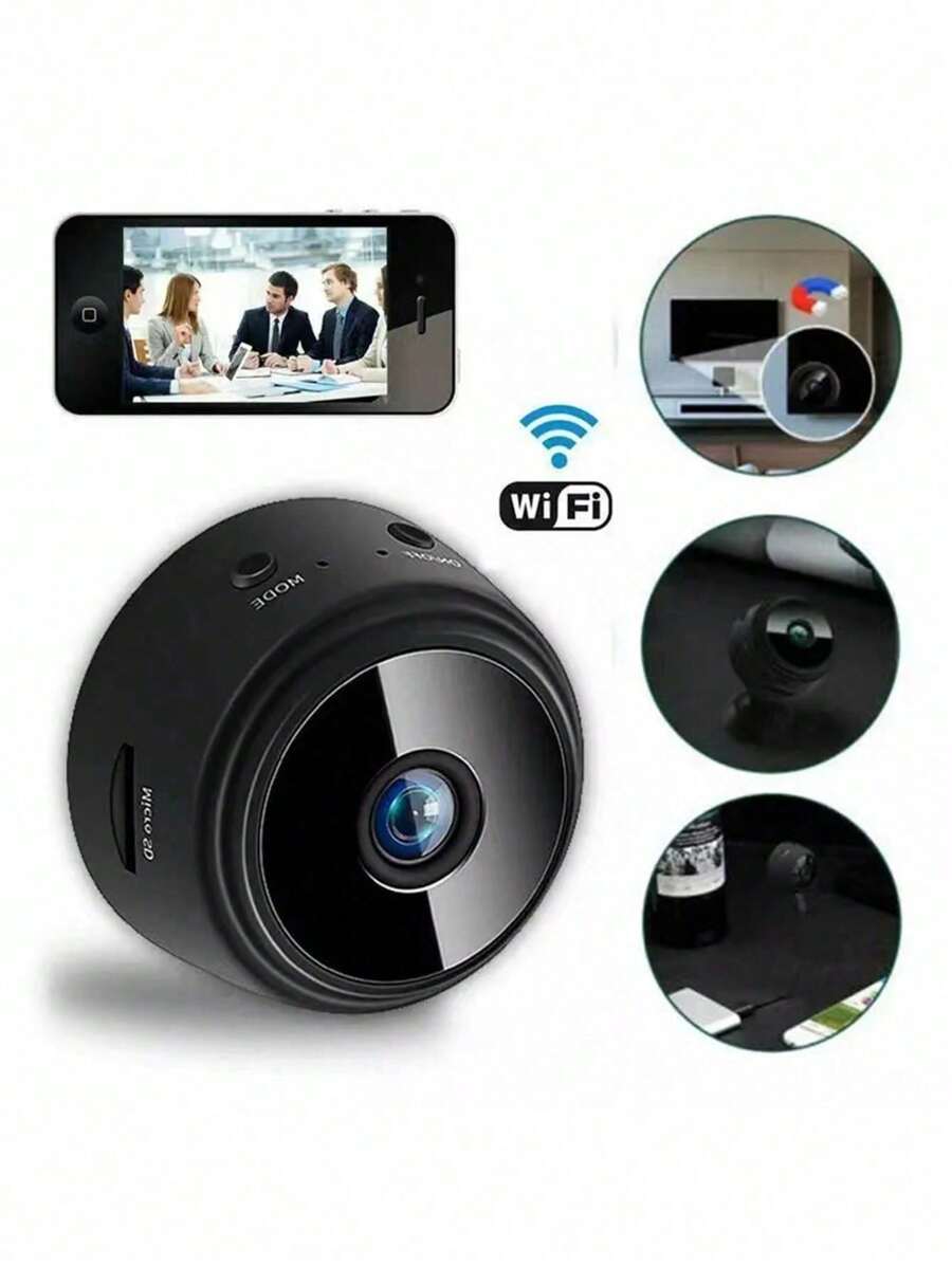 Cámara de seguridad resolución de 2MP visión nocturna Mini Cámara A9 - Negro - Ver 1