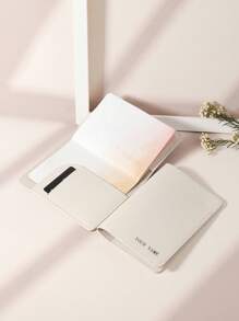 定制姓名和签名情侣护照夹，时尚旅行配件，适合节日、卡片和钱包、情人节、母亲节、生日礼物 - 米色 - 查看 2