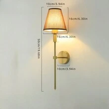 E27/E26 Holder Wall Sconces , Retro Industrial Wall Lamps, Bathroom Vanity Sconces Wall Lighting With White Fabric Shade, Suitable For Bedroom Living Room Corridor Kitchen