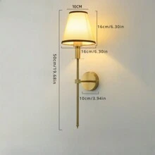 E27/E26 Holder Wall Sconces , Retro Industrial Wall Lamps, Bathroom Vanity Sconces Wall Lighting With White Fabric Shade, Suitable For Bedroom Living Room Corridor Kitchen