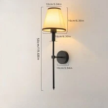 E27/E26 Holder Wall Sconces , Retro Industrial Wall Lamps, Bathroom Vanity Sconces Wall Lighting With White Fabric Shade, Suitable For Bedroom Living Room Corridor Kitchen