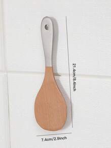 1入木質無塗層米和馬鈴薯用勺子，無塗層平底鍋鏟，翻轉鏟，米勺，健康和易於烹飪，木製烹飪用具漿，廚房餐具套裝，烹飪用具和工具，廚房配件，廚房，夏季沙灘派對，食物，露營，組織者，室內裝飾，廚房用品 - 彩色 - 查看 14
