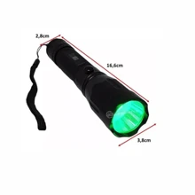 Lanterna Tática De Caça Luz Verde Recarregável Para trilha Segurança A prova de água LT410 - Preto - Visão 3