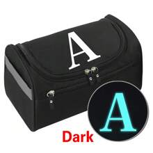 Mężczyźni Biznes Przenośny Suwak Schowek Podróżny Suchy I Mokry Separacja Przybory toaletowe Organizator Kobiety Świecący w nocy Nadruk z napisem Torebki do Makijażu Wiszące Wodoodporny Wysoka pojemność Torba na pranie Czarny Torebki do Makijażu Tworzenie Organizator Kosmetyki (Makijaż) Przechowywanie Torba na kosmetyki Torba na pranie - Czarne - Zobacz 19