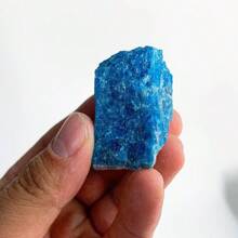 1pc/5pcs/10pcs Natural Blue Apatite Crystal Stone, Raw Blue Apatite Crystal Stone, Mineral Specimen Gemstone Crystal, Rock For Chakra Balancing, Reiki, Good Luck, Aquarium/Home Fish Tank Decor Bonsai Flower Pot Ornament