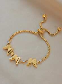 Strass vlinder decor armband