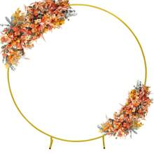 Gold Round Backdrop Stand Metal Circle Balloon Arch Frame Wedding Arch For Ceremony Birthday Party Shower Anniversary Bridal Graduation Decoration