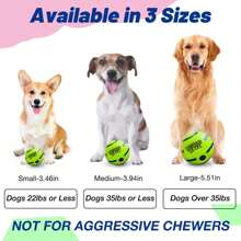 1 件大型摇摆狗玩具球，摇晃发出有趣的咯咯声，吱吱作响的狗玩具球，用于训练牙齿清洁的咀嚼球，适合中大型犬的室内外狗礼物 - 彩色 - 查看 8