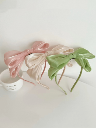 1入組多色網紗蝴蝶結髮箍，時尚又甜美的日常飾品