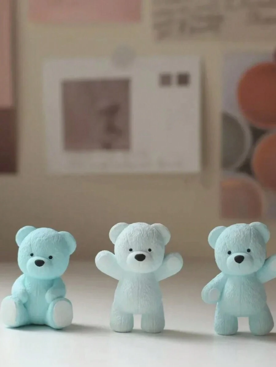 Moule en silicone pour bougie ours 3D, moules à savon aromathérapie ours mignons DIY