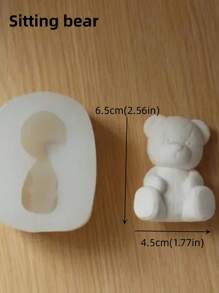 Moule en silicone pour bougie ours 3D, moules à savon aromathérapie ours mignons DIY