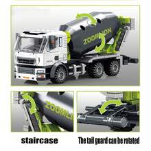 1 pezzo Modello di veicolo da costruzione Zoomlion, gru, betoniera, bulldozer, escavatore, set di blocchi da costruzione per città, ottimo regalo decorativo per compleanni, Natale o Ognissanti - Multicolore - Visualizzare 2