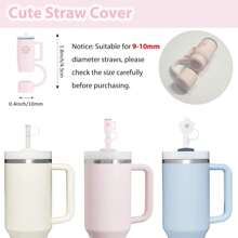 Juego de 9 accesorios para taza, que incluye 6 tapones antiderrame de silicona, 2 tapas para cubrir pajitas de 9-10 mm, y 1 bota de silicona para tumbler de 40oz y 30oz