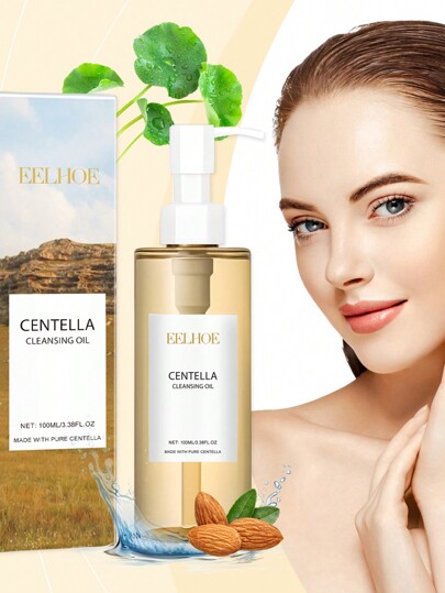 2024 Nueva Centella Asiática Aceite Ligero Limpiador, 100ml Control de Poros Aceite Limpiador, Limpiador de Aceite Facial, Removedor de Maquillaje y Puntos Negros