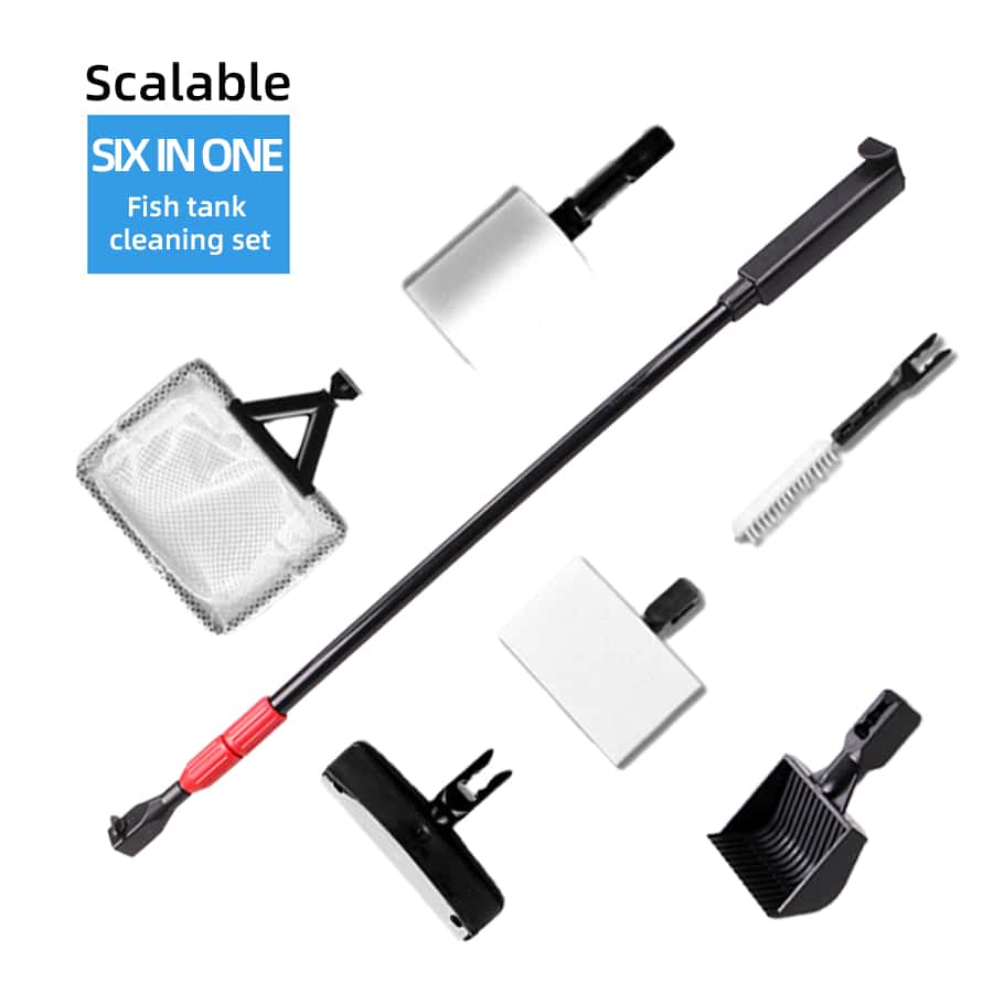 Aquarium SixInOne MultiFunctional Retractable Cleaning Kit Including