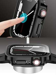 1 pièce Étui de protection pour montre, fabriqué en matériau PC rigide avec des bords 3D, livré avec un protecteur d'écran, convient pour Ultra 2 1 SE S9/8/7/6/5/4/3/2/1 Series, cadeau unisexe pour les amis, accessoires de montre intelligente 38mm 40mm 41mm 42mm 44mm 45mm 49mm
