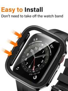 1 pièce Étui de protection pour montre, fabriqué en matériau PC rigide avec des bords 3D, livré avec un protecteur d'écran, convient pour Ultra 2 1 SE S9/8/7/6/5/4/3/2/1 Series, cadeau unisexe pour les amis, accessoires de montre intelligente 38mm 40mm 41mm 42mm 44mm 45mm 49mm