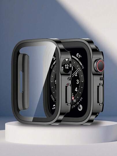 1 件手表保护壳，采用硬质 PC 材料制成，带 3D 边缘，附带屏幕保护膜，适用于 Ultra 2 1 SE S9/8/7/6/5/4/3/2/1 系列，男女通用，适合送给朋友的礼物，38 毫米 40 毫米 41 毫米 42 毫米 44 毫米 45 毫米 49 毫米智能手表配件