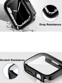 1 pièce Étui de protection pour montre, fabriqué en matériau PC rigide avec des bords 3D, livré avec un protecteur d'écran, convient pour Ultra 2 1 SE S9/8/7/6/5/4/3/2/1 Series, cadeau unisexe pour les amis, accessoires de montre intelligente 38mm 40mm 41mm 42mm 44mm 45mm 49mm