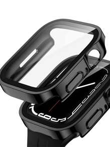 1 pièce Étui de protection pour montre, fabriqué en matériau PC rigide avec des bords 3D, livré avec un protecteur d'écran, convient pour Ultra 2 1 SE S9/8/7/6/5/4/3/2/1 Series, cadeau unisexe pour les amis, accessoires de montre intelligente 38mm 40mm 41mm 42mm 44mm 45mm 49mm