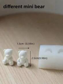 Moule en silicone pour bougie ours 3D, moules à savon aromathérapie ours mignons DIY