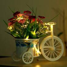 6 Fairy Lights Battery Powered String Lights -6.56 Feet 20 LED Mini String Lights Vase With Wire Firefly Lights Mason Jar DIY Crafts Plant Dining Table Centerpiece Wedding (Warm White/Cold White)