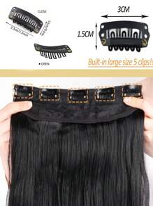 16~36 英寸超长波浪黑色接发，5 夹接发，夹式接发假发，适合女性、派对、角色扮演、节日和日常使用