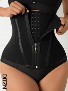 DITZN Corset Waist Trainer Belt WithZipper High Compression Body ShaperFor Women
