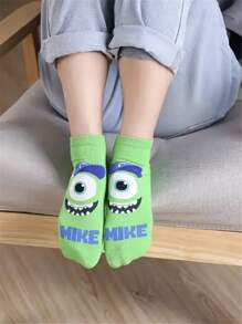 5 pares de calcetines de pareja Stitch Tigger con tres ojos, divertidos, bonitos, versátiles, cómodos, transpirables e inodoros en una mezcla de colores para hombres y mujeres - Multicolor - Ver 8