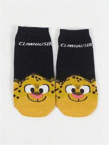 5 pares de calcetines de pareja Stitch Tigger con tres ojos, divertidos, bonitos, versátiles, cómodos, transpirables e inodoros en una mezcla de colores para hombres y mujeres - Multicolor - Ver 4