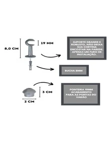 Curtain Window Rods - Gris - Ver 2