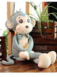 可爱小猴子毛绒玩具娃娃填充动物玩偶、生日礼物或抓娃娃机 - 彩色 - 查看 16