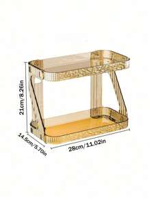 1pc 2-Tier Vanity Makeup And Perfume Storage Shelf, Bathroom Countertop Cosmetic And Skin Care Products Organizer Bag, Room Decor, Bags, Makeup Bag, Vanity, Travel, Make Up Bag, Travel Essentials, Organizer, Storage, Travel Essential, Makeup Organizer, Makeup Bags, Toiletry Bag, Desk Organiser, Cosmetic Bag, Makeup Pouch, Make Up Organizer, Vanity Accessories, Make Up Pouch, Make Up Bags, Jewellery Box, Pouch, Makeup Brush Holder, Brush Holder, Perfume Organiser, Pouch Bag,Gifts For Women,Christmas Gifts,Gift Ideas For Women