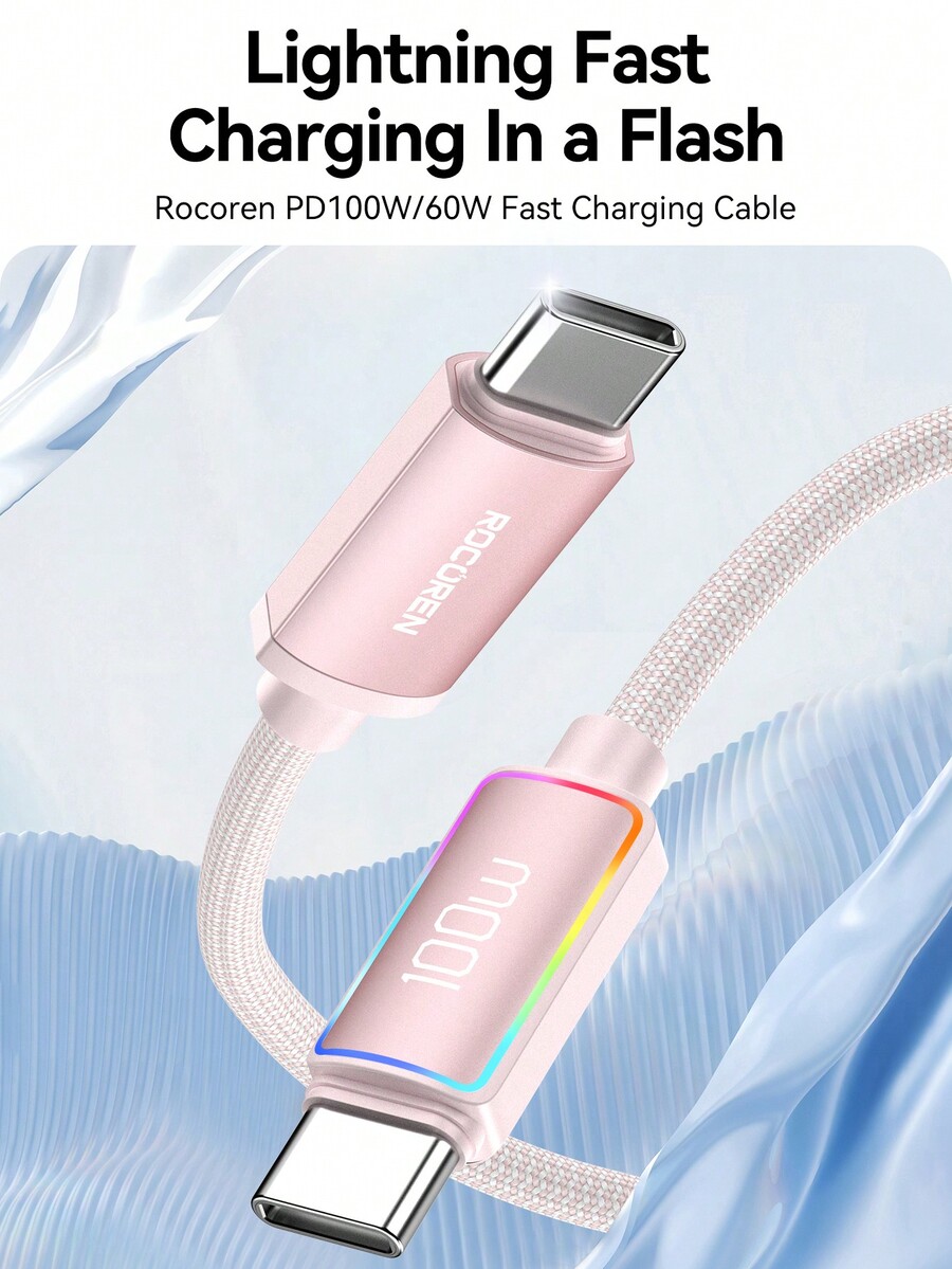 Rocoren 100W USB C To Type C Fast Charging Charger Cable 5A USBC Cord