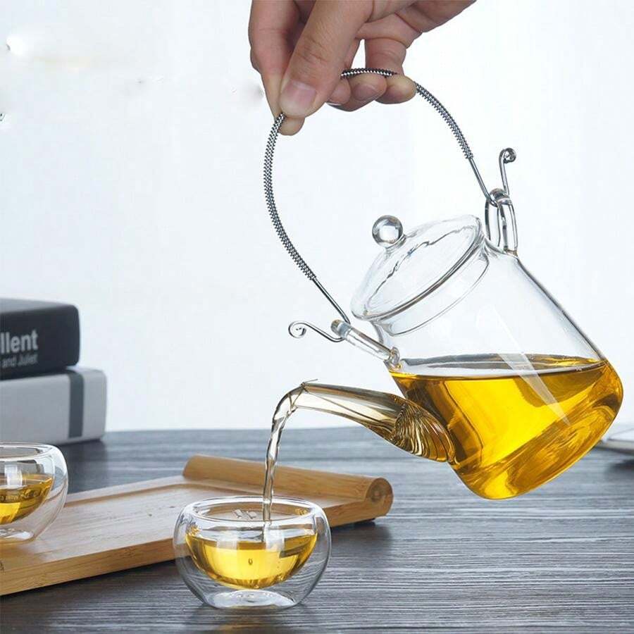 Cold And Hot Resistant Glass Teapot, Thickened Glass Teapot, Iron