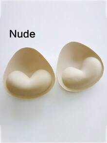 2pcs Thick Sponge Sports Bra Pad, Push-Up Breast Enhancer Inserts, Removable Bra Pads - Brown - View 8