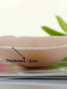 2pcs Thick Sponge Sports Bra Pad, Push-Up Breast Enhancer Inserts, Removable Bra Pads - Brown - View 2