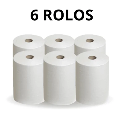 Papel Toalha Bobina de autocorte rolo de 20cm x 200 metros 6 rolos