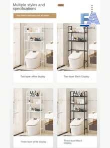 03Estante de almacenamiento multifuncional para baño, inodoro y balcón, estante de baño - Multicolor - Ver 7