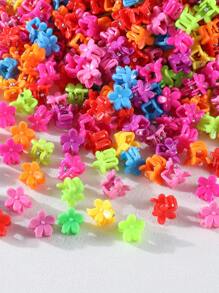 50Pcs Girls Colorful Flower Hair Claw Clips, Fashion Y2K Small Flower Hair Accessories Hair Clips Suitable For Daily Use - Multicolor - View 3