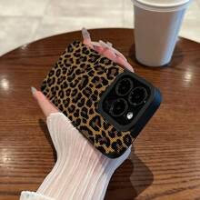 Cheetah Print Apple Tortoise Shell Phone Case Meidra Fashionable Leopard Print Chic High-Quality Soft Silicone Phone Case Compatible With Iphone 16, 15, 15 Pro, 15 Pro Max, 14, 13, 12, 11, XS Max Series, Phone Protective Cover - Fashion Leopard Black - View 5