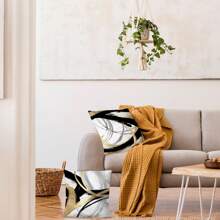 2 Vỏ gối sequin màu đen/Trắng/Vàng & Vỏ gối vàng, Vỏ gối trang trí nhà theo phong cách Bohemian hiện đại, Thích hợp cho phòng khách và phòng ngủ (Không bao gồm lõi gối) - màu đen - Xem 3