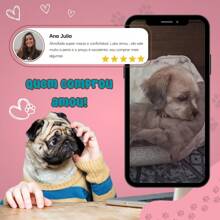 Kit 2 Meg Cushion For Dogs Cats With Soft And Comfortable Microfiber Blanket - Xám - Xem 4
