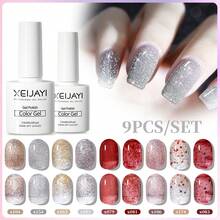 XEIJAYI 1Pc 7.3ML Gel Sơn Móng Tay Bộ Khởi Đầu 9 Màu Đen Trắng Hồng Xanh Ngâm Tắt Không Lau gel Móng Tay Bộ Sơn Bóng Thích Hợp Cho Tất Cả Các Mùa - Nhiều màu - Xem 7